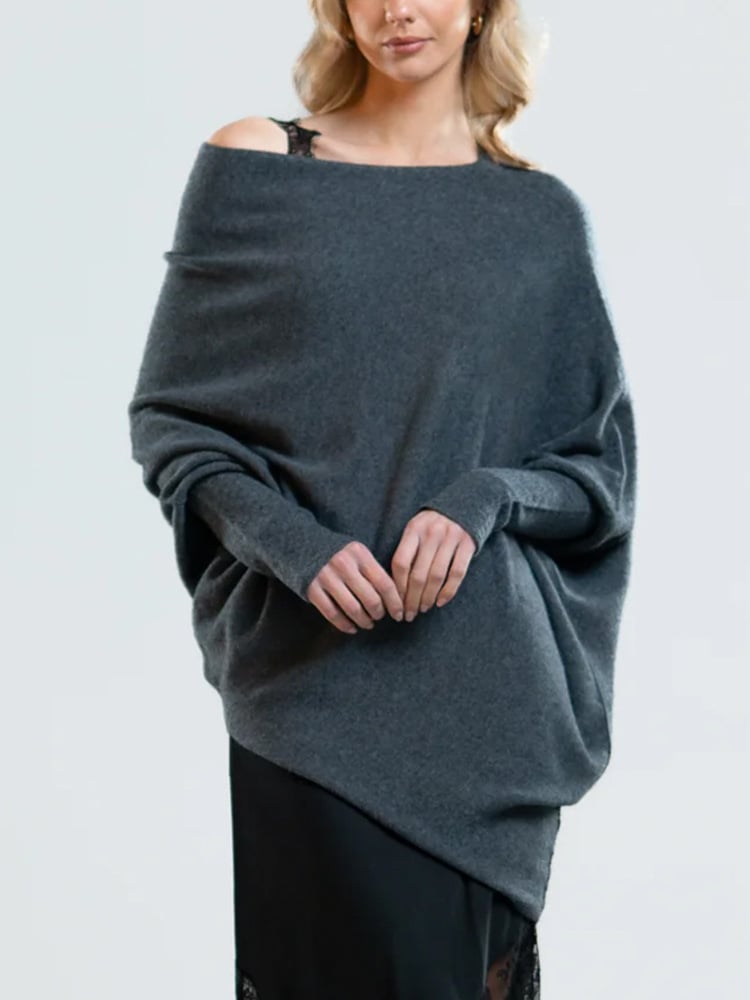 Quintra | Comfy Sweater with elegant trim at the shoulder