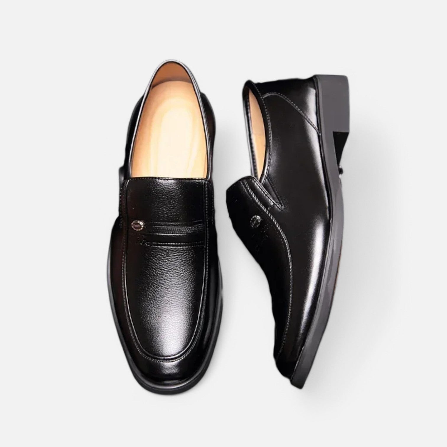 Monacogents | Men's Luxury Leather Loafers – Formal Slip-On Dress Shoes