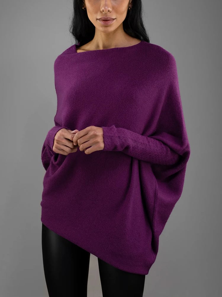 Quintra | Comfy Sweater with elegant trim at the shoulder