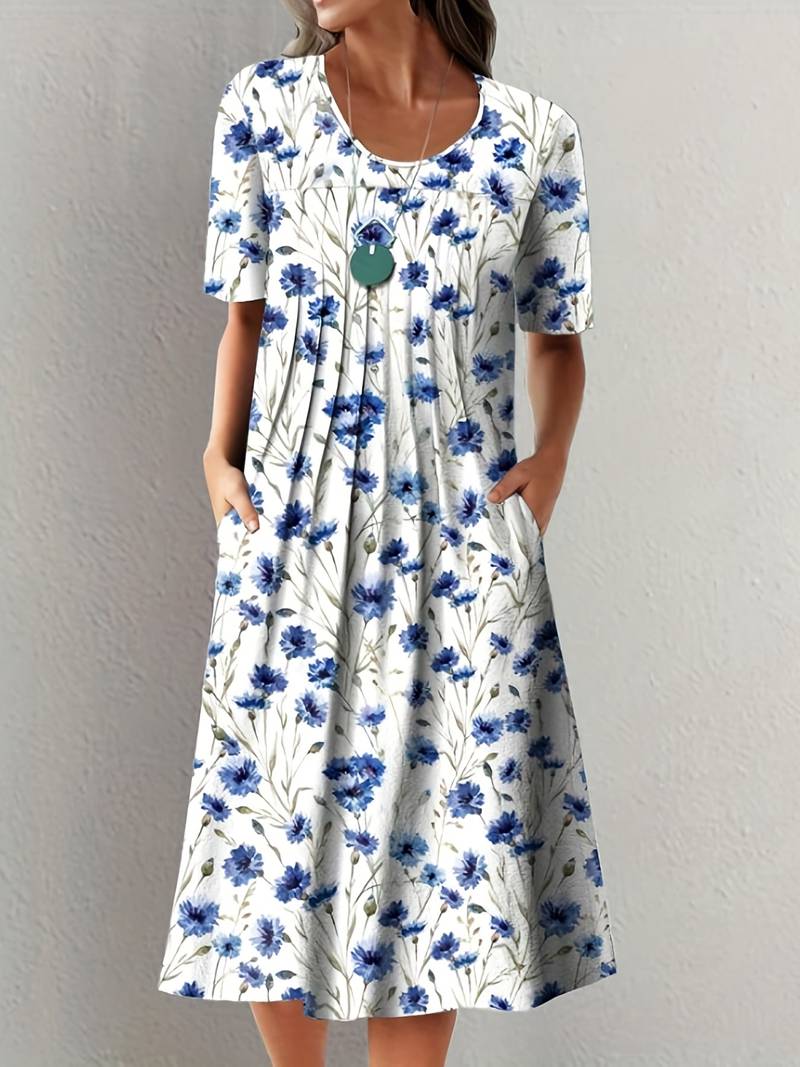 Abygail - Floral pattern ruffle dress