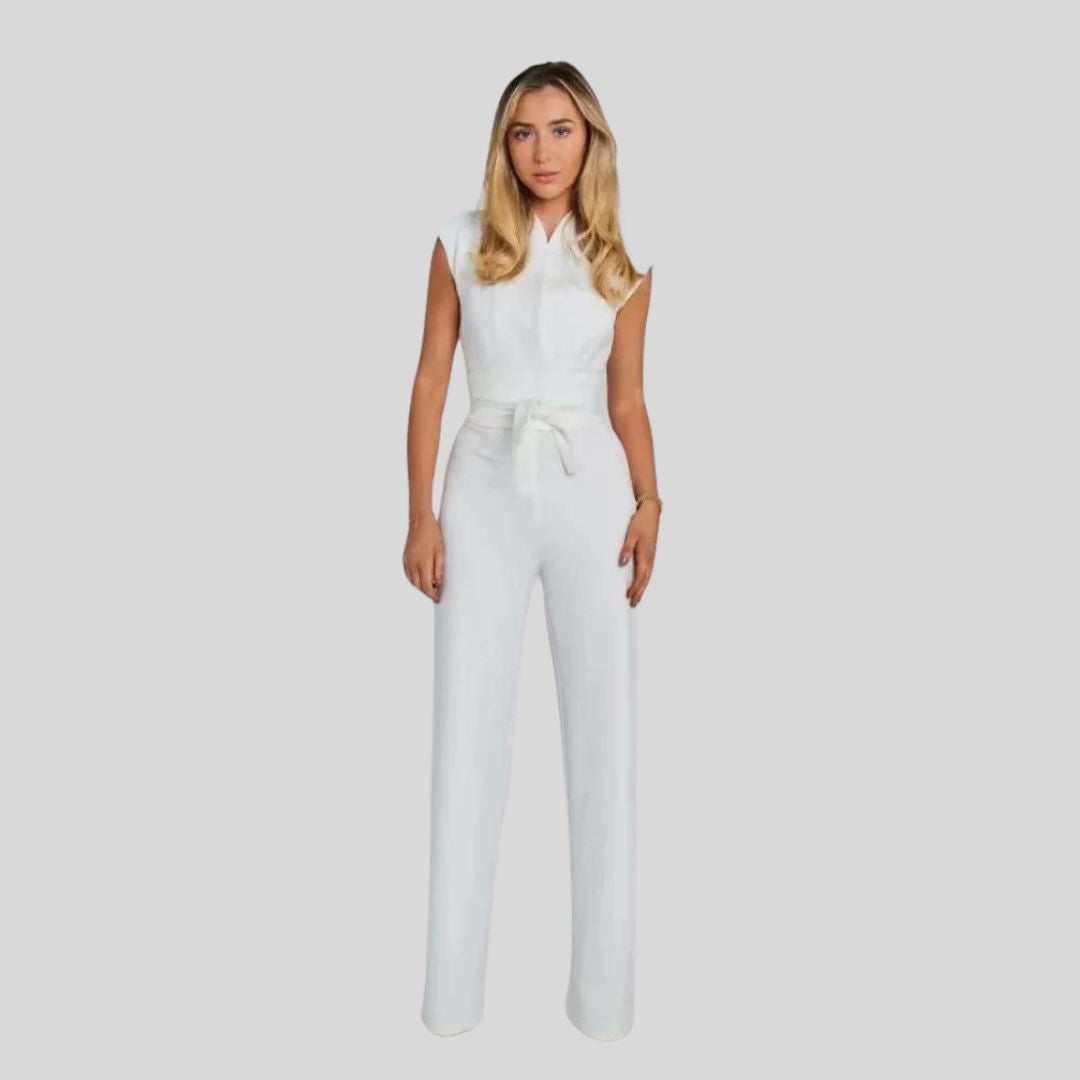 Bianca - Elegant sleeveless jumpsuit with waist cinching