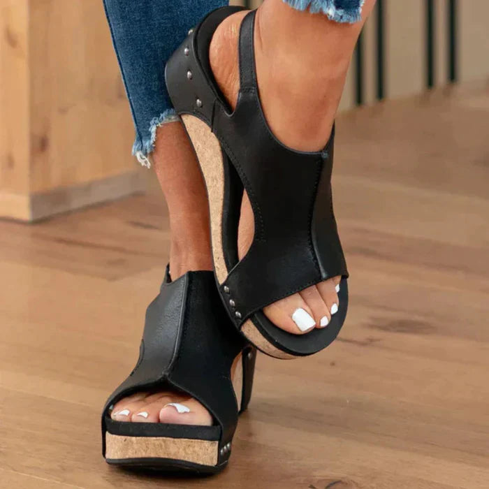 Miranda - Vintage Wedge Sandals