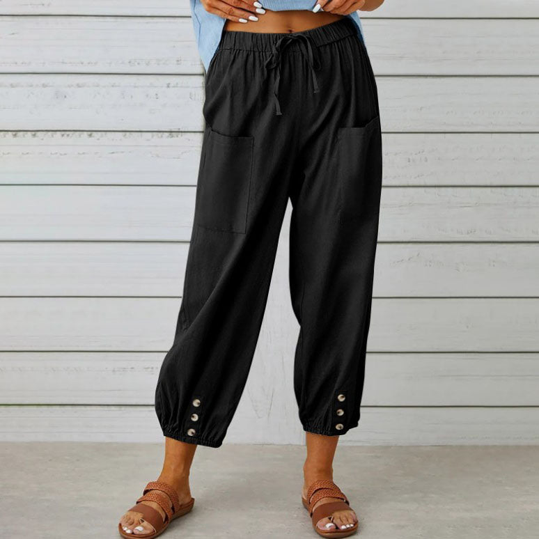 Trousers with wide leg