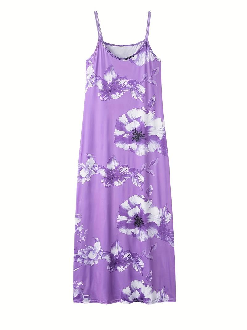 Rhea - Slim-fit maxi dress with floral print