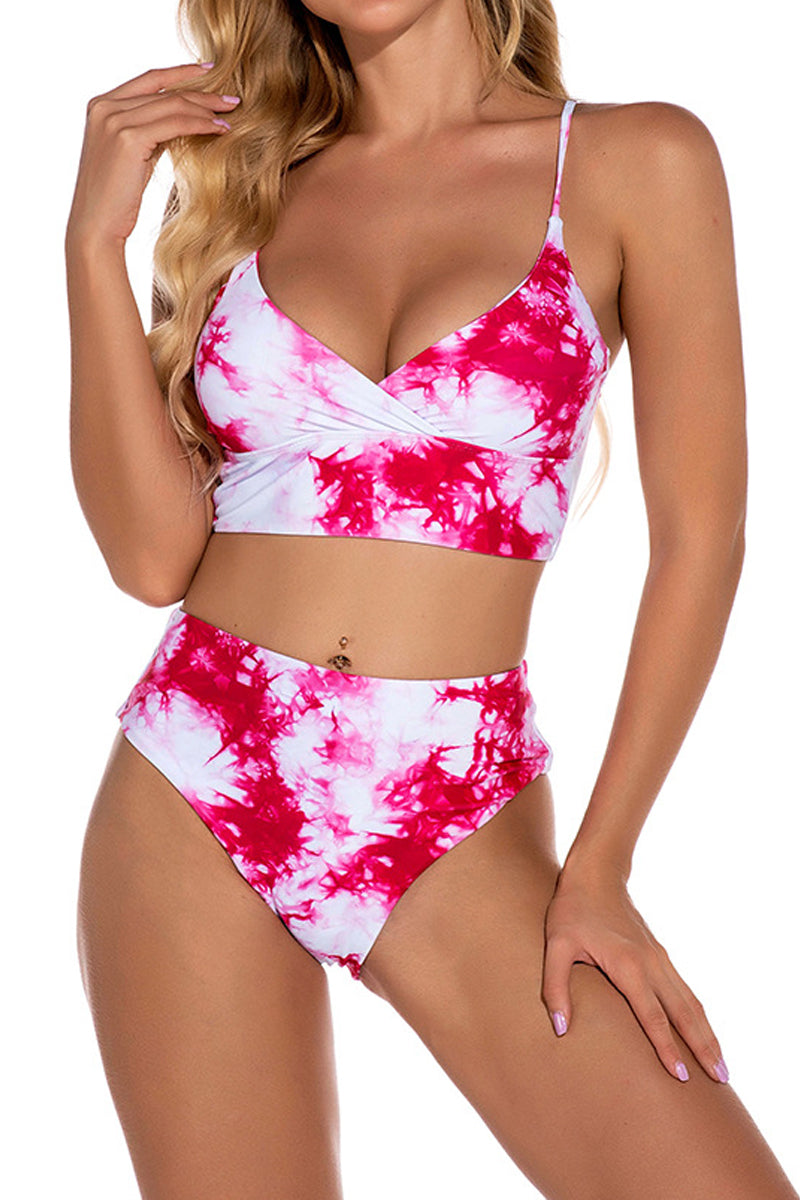 Tie Dye Print Two Piece Swimsuit