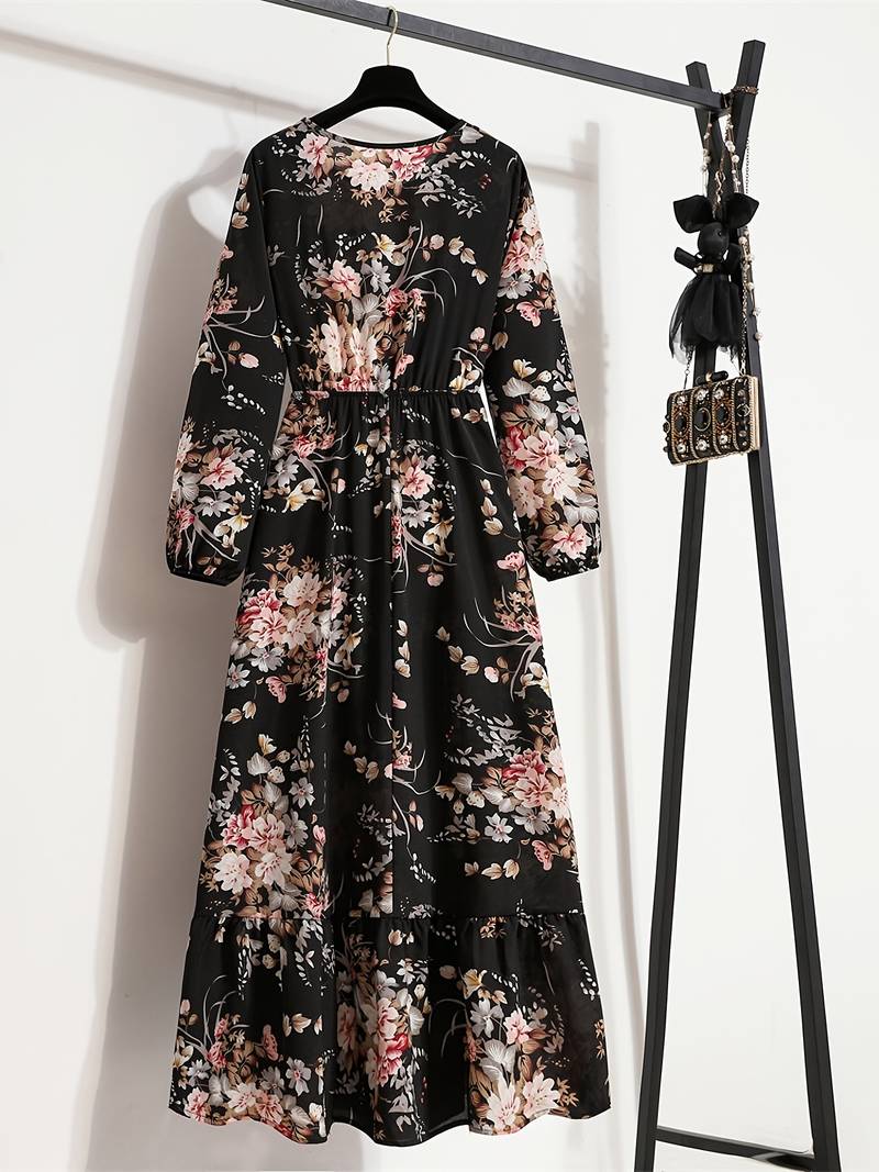 Abella - Long dress with bohemian floral print