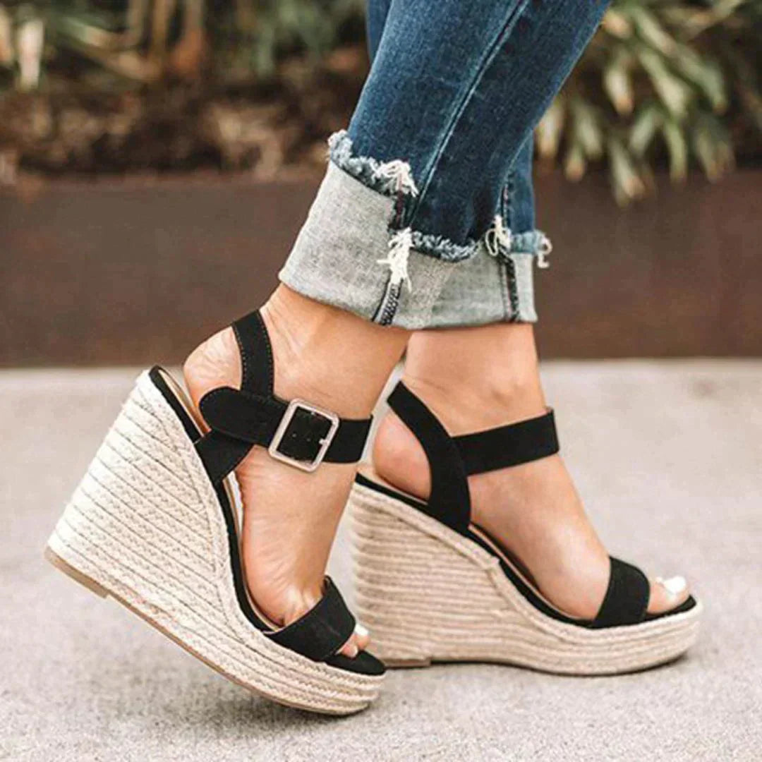 Hazel - Platform sandals with ankle buckle