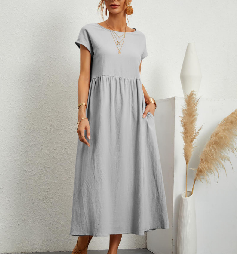 Solena - Casual, loose summer dress with pockets