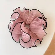 Stella - Folded chiffon hair ties with contrasting edge