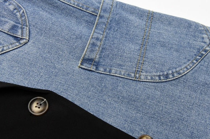 Vintage denim patchwork jackets for women