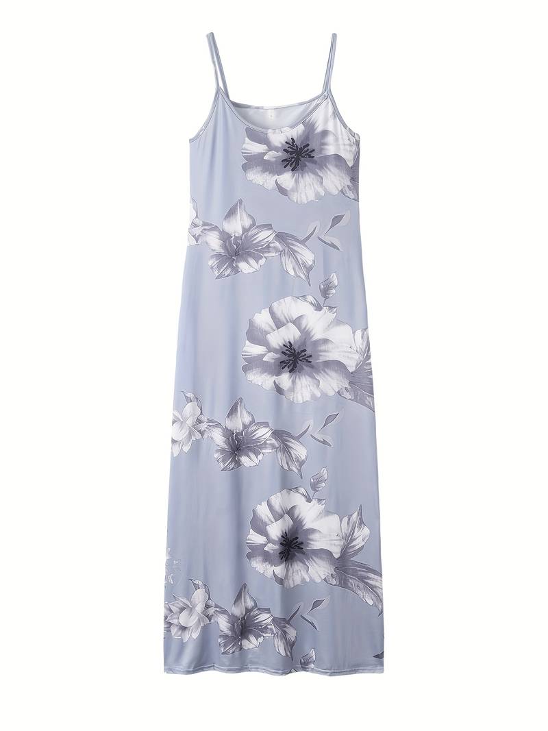 Rhea - Slim-fit maxi dress with floral print