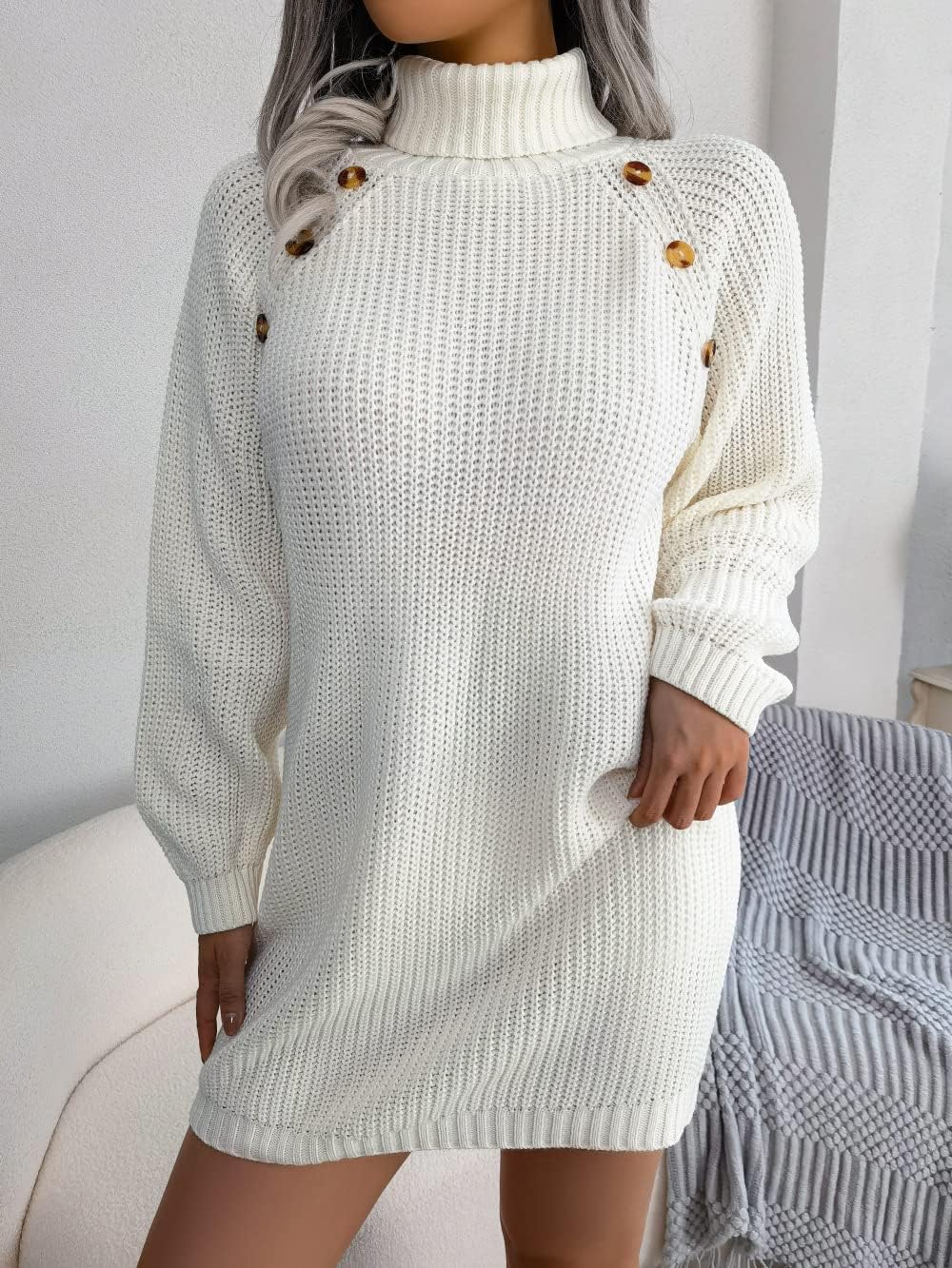 Roxy - Knitted Dress With Col