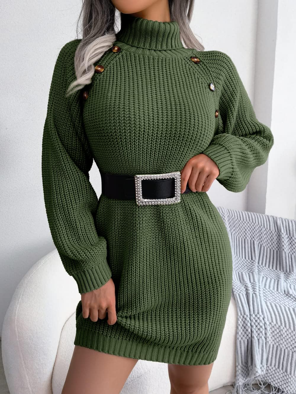 Roxy - Knitted turtleneck dress