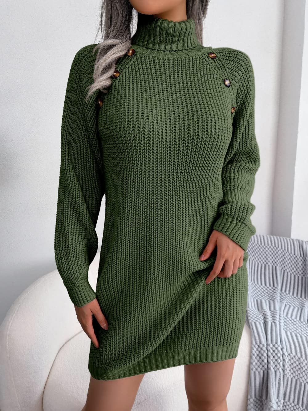 Roxy - Knitted turtleneck dress