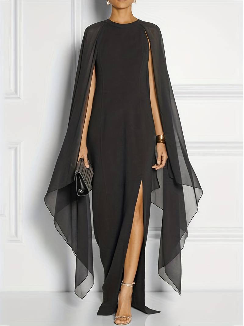 Zaya - Dress with flowing cape sleeves