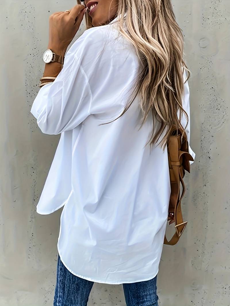 Romaine - loose long-sleeved pocket shirt