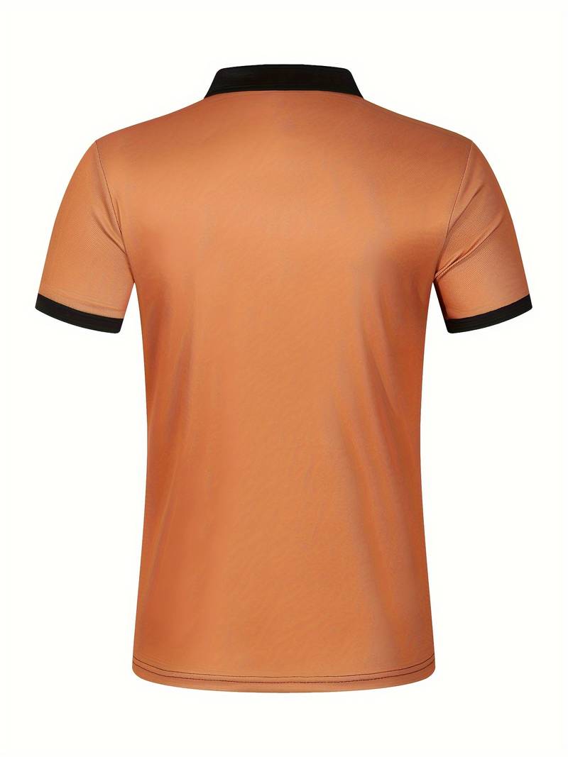 Leon - Casual Short Sleeve Striped Polo Shirt For Men