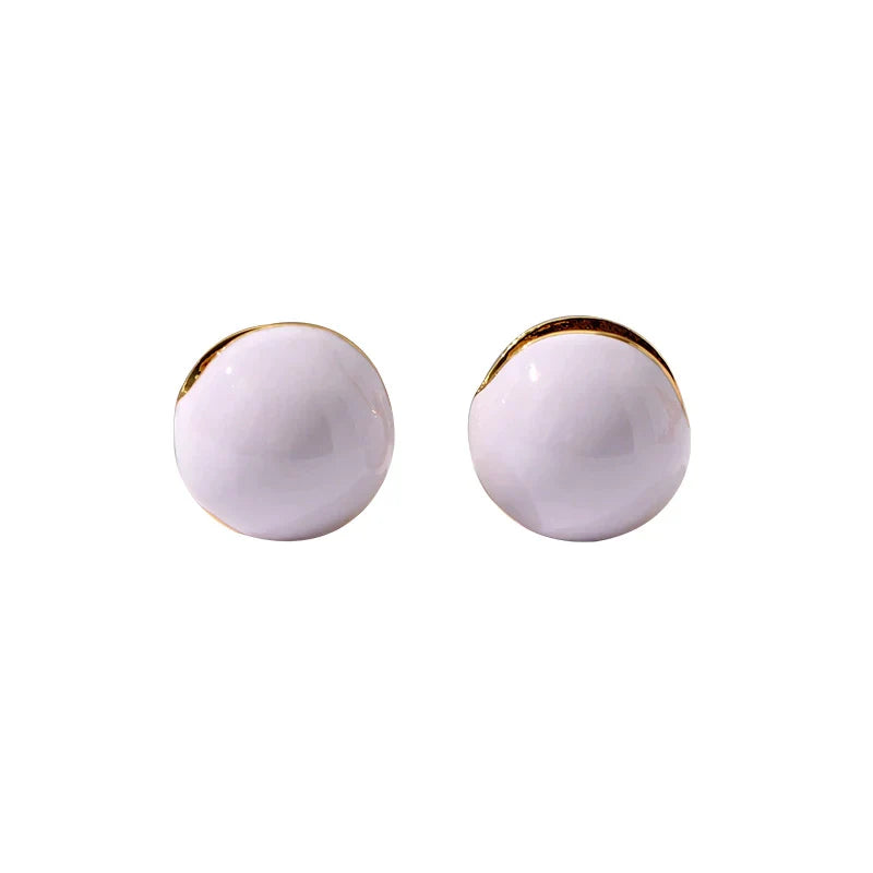 French Style Enamel earrings - Ball bell earrings