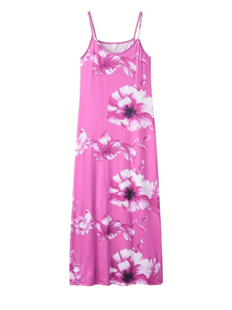 Rhea - Slim-fit maxi dress with floral print