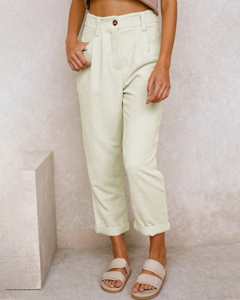 Aletta - corduroy trousers for women