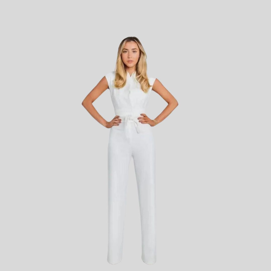 Bianca - Elegant sleeveless jumpsuit with waist cinching