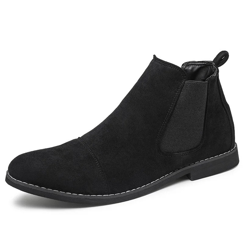 Modern suede chelsea boots for men