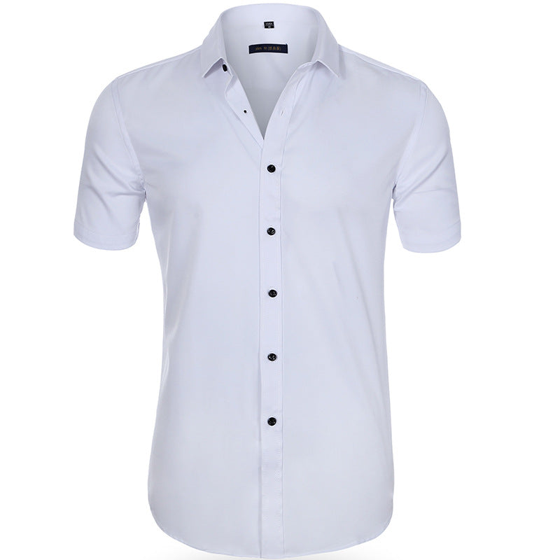 Breathable Elastic Anti-wrinkle Short Sleeve Shirt