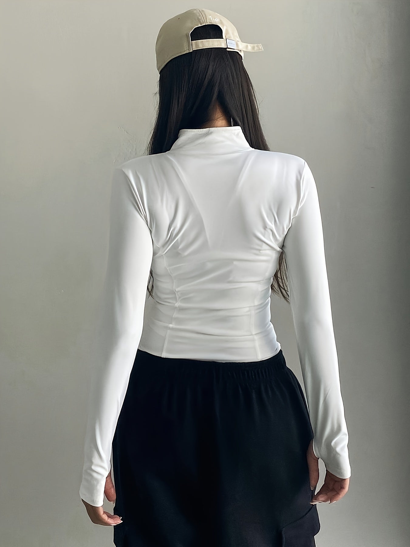 Slim-fit zipper top jacket for women