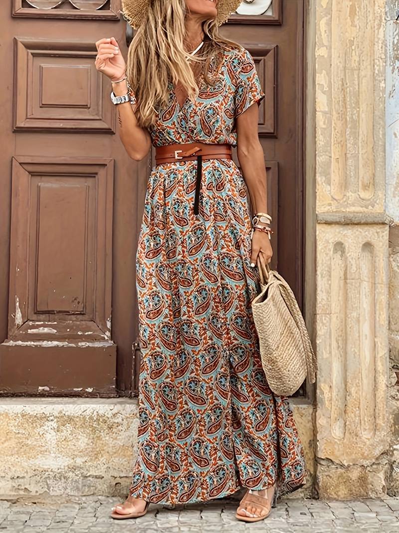 Yessenya - Abstract floral long maxi dress