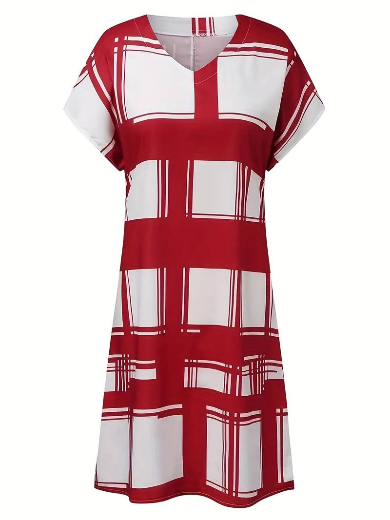 Wileen - Midi dress with grid lines