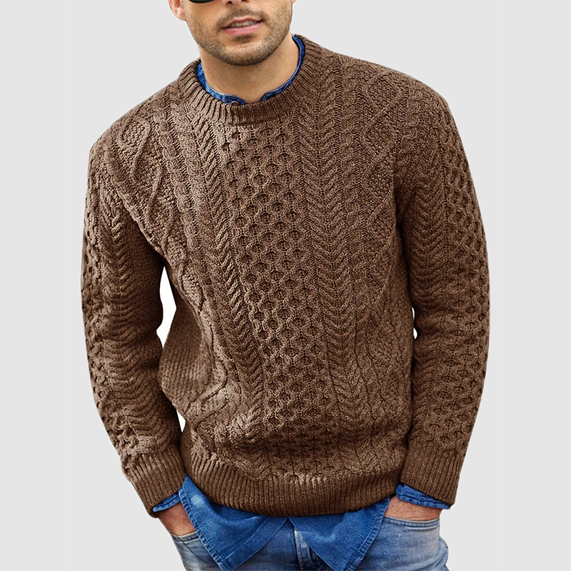 Soft warm knitted stylish jumper for men