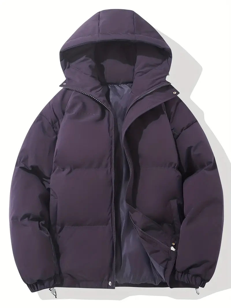 Women's Puffer Jacket - Insulated Quilted Design - Hooded - Windproof & Warm