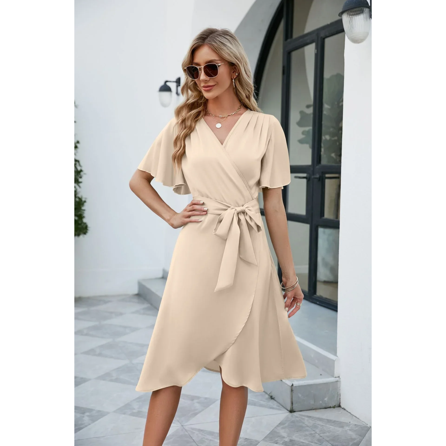 Tarah - Elegant Summer Dress with V-Neck