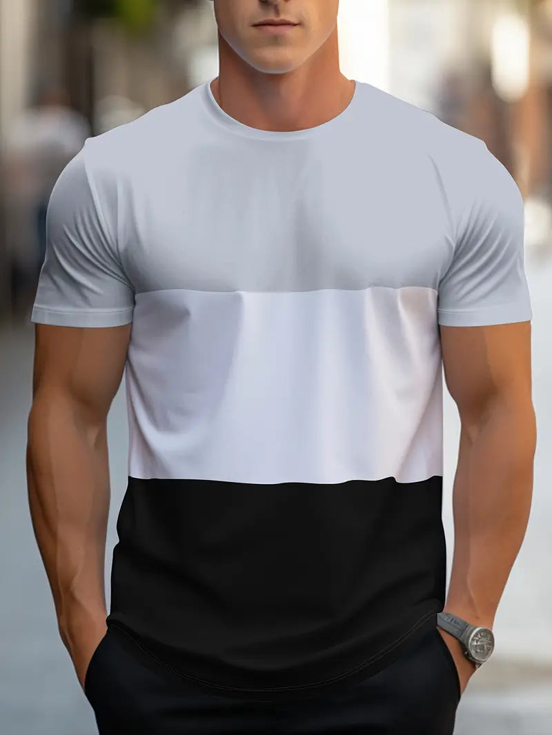 Michael – trendy color block t-shirt for summer