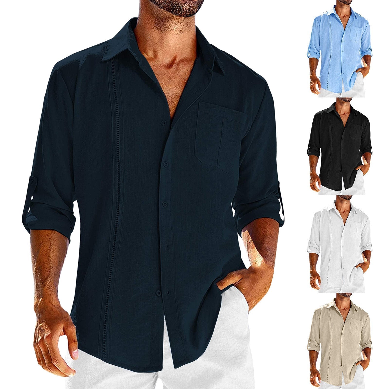 Donato - Long-sleeved casual shirt top