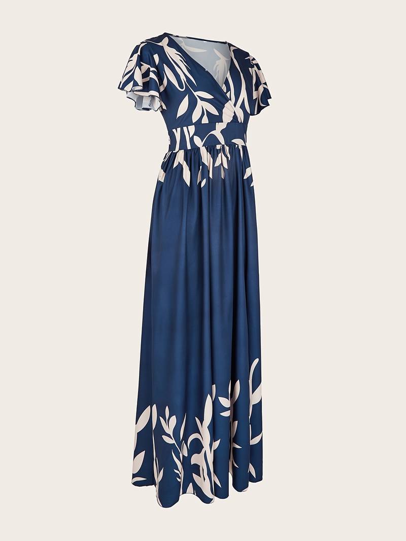 Vines - Sexy long dress with split V-neckline