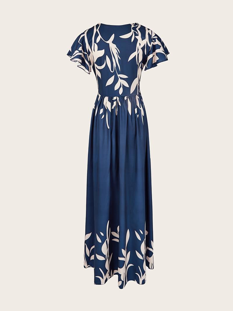 Vines - Sexy long dress with split V-neckline