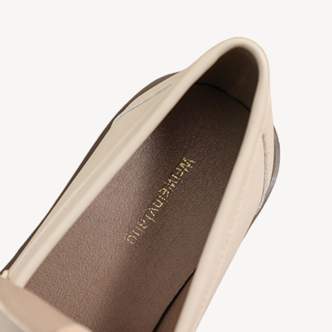 Loravelle | Women's Chunky Loafers - Leather Slip-On Shoes
