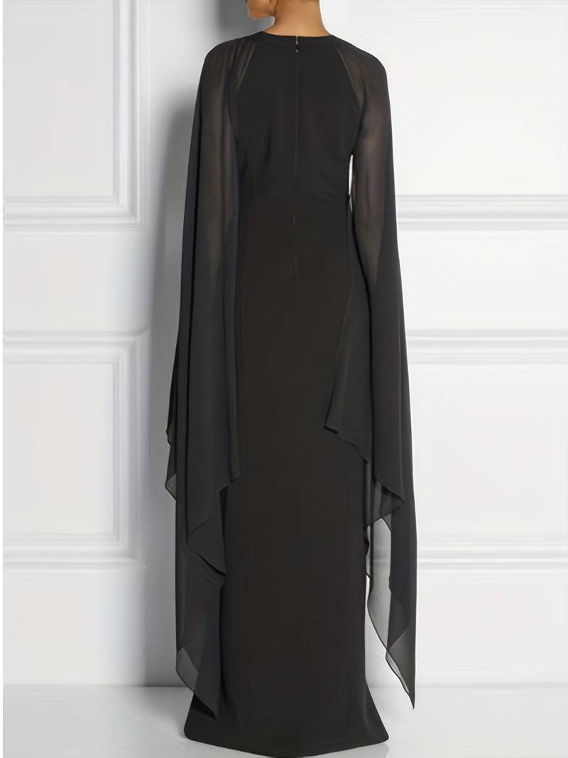 Zaya - Dress with flowing cape sleeves