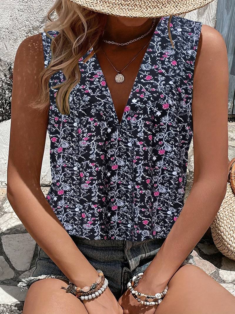 Addison - floral print tank top for summer