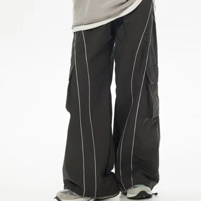 Zenith - Wide trousers with contrast stitching