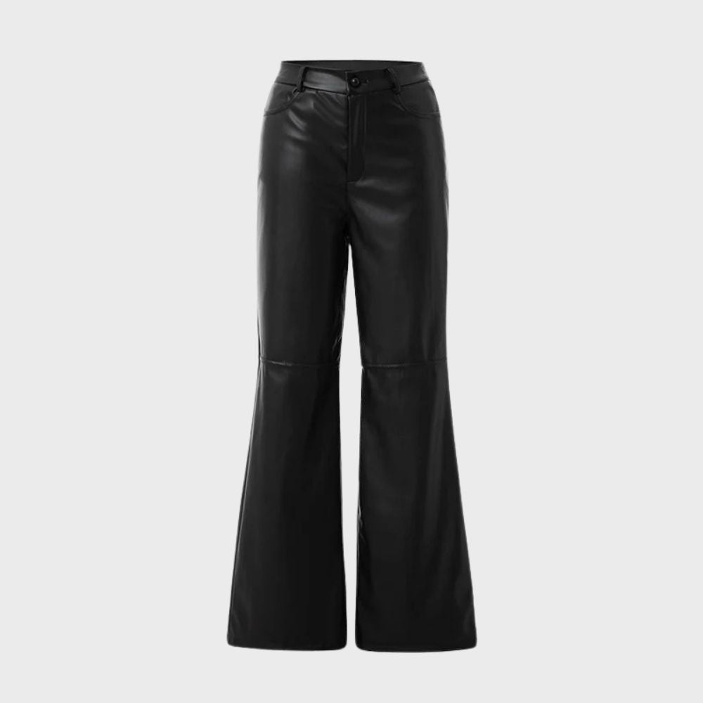 Jaska - Straight cut leather trousers