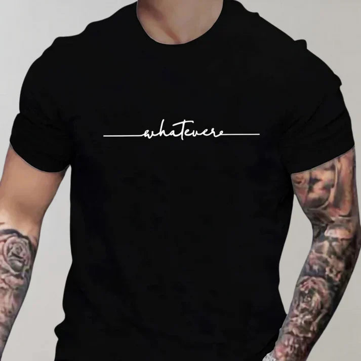 Casual men's t-shirt with a crew neck