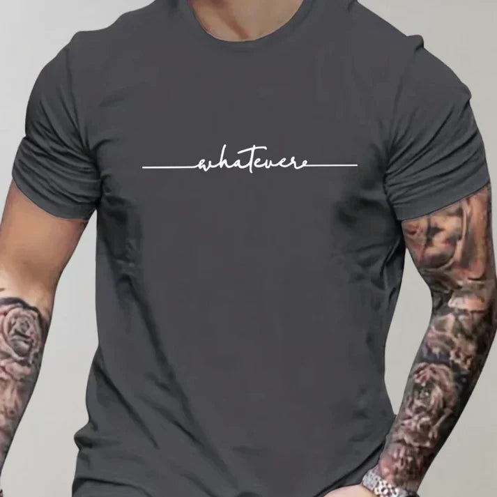 Casual men's t-shirt with a crew neck