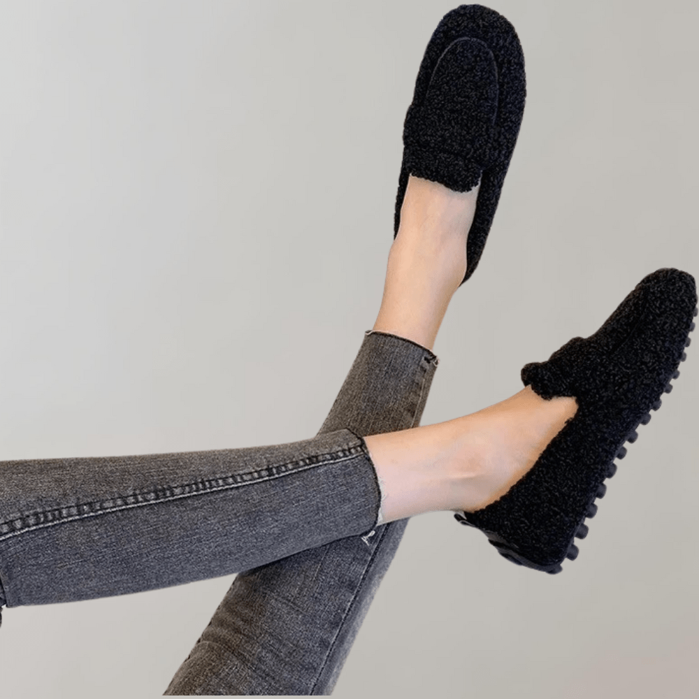 Minnie - Soft Plush Loafers - Casual - Plush - Ideal for Winter