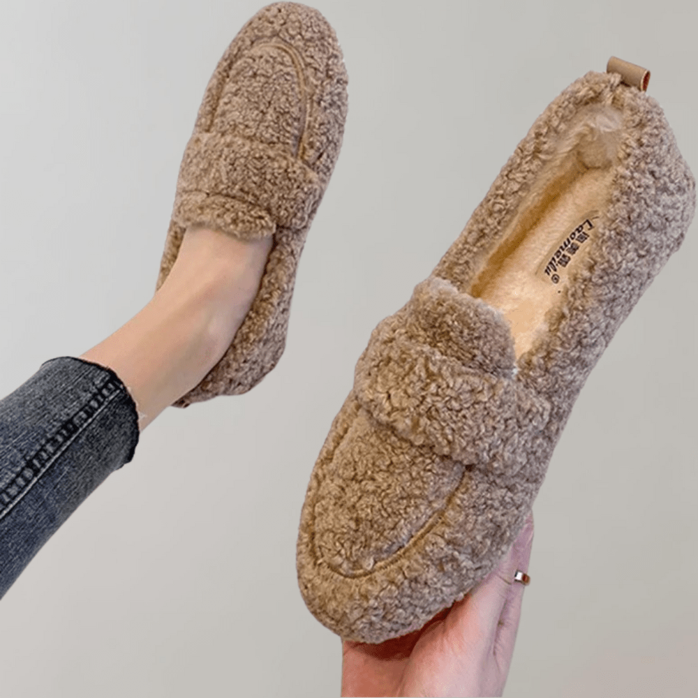 Minnie - Soft Plush Loafers - Casual - Plush - Ideal for Winter