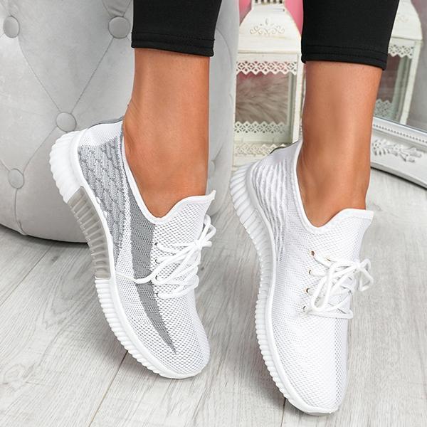 Alana - Breathable flat lace-up shoes