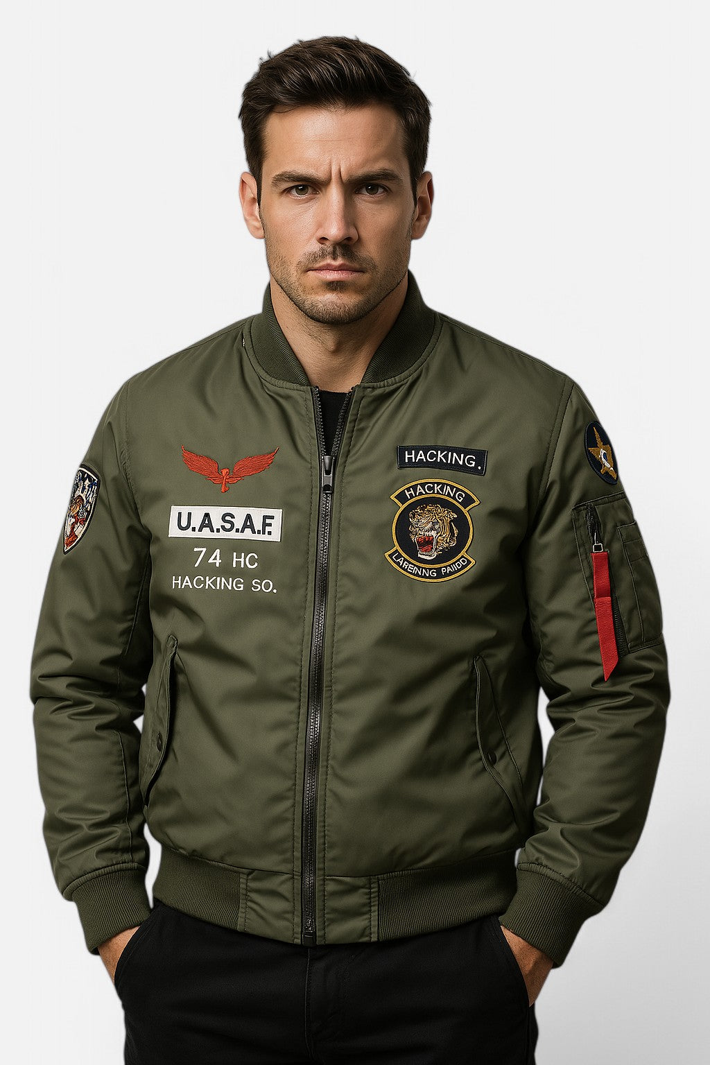 Monacogents | Military Style Fleece-Lined Bomber Jacket