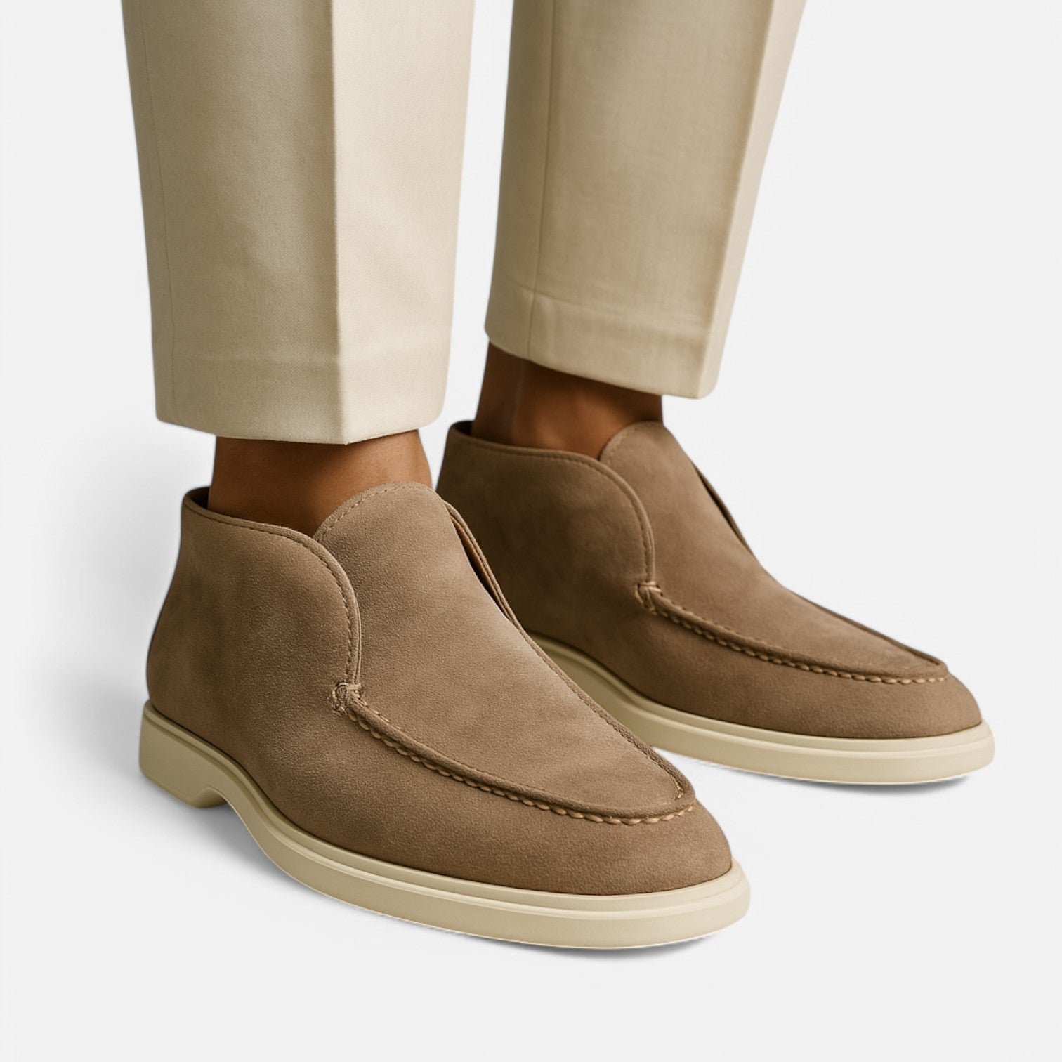 Monacogents | Luxe Suede High-Top Loafers – Effortless Grace, All-Day Comfort