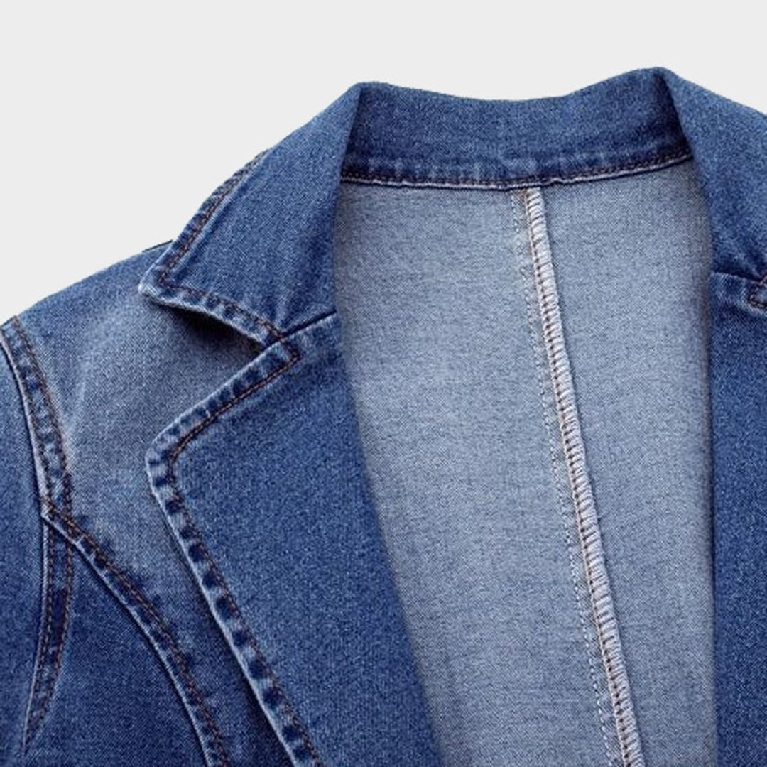 Tailored fit denim blazer for women